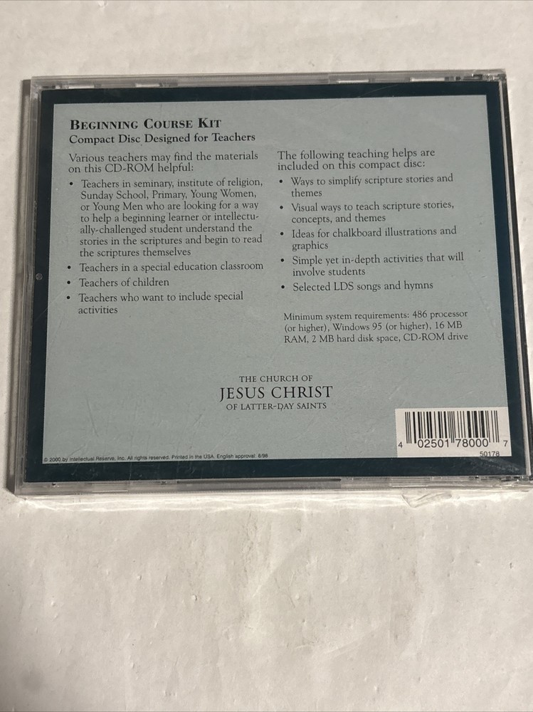 Beginning Course kit Latter Day Saints 2000 Computer SEALED CD