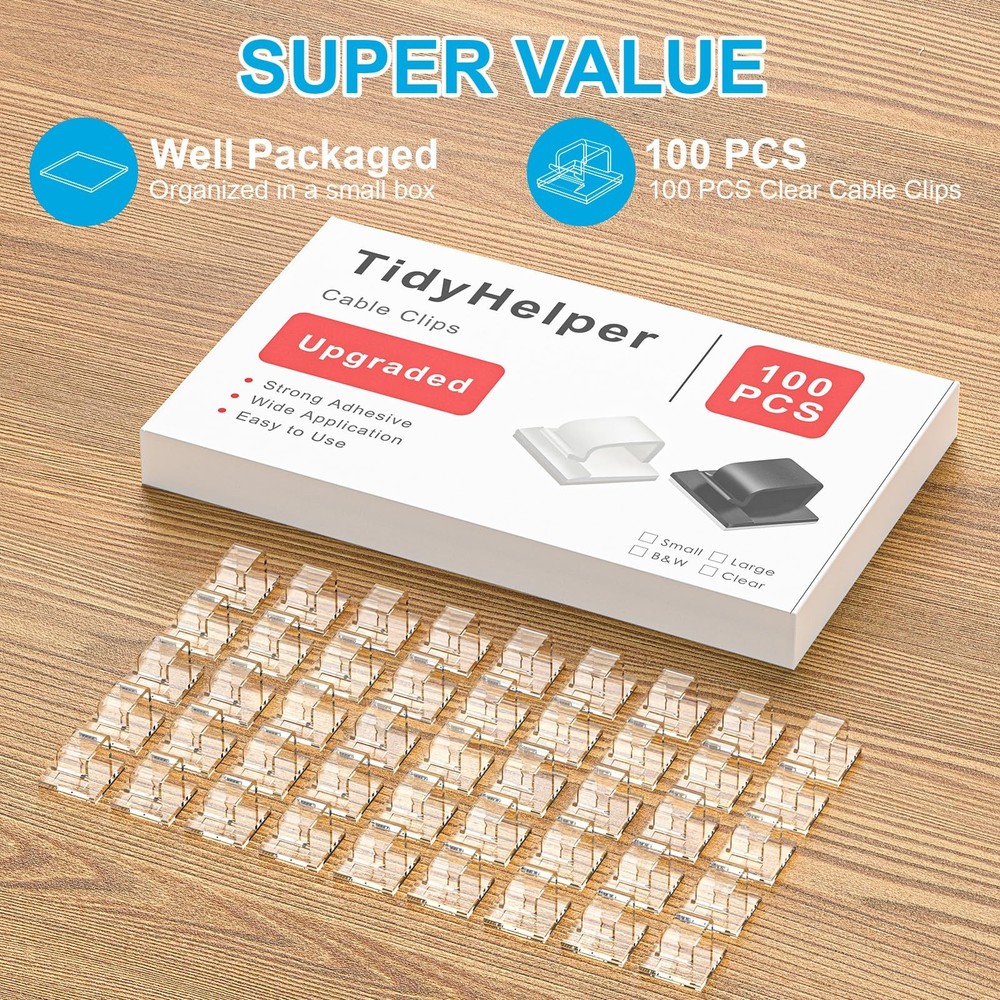 100 PCS Outdoor Light Clips (Small, Clear), Christmas Light Clips for String Lig