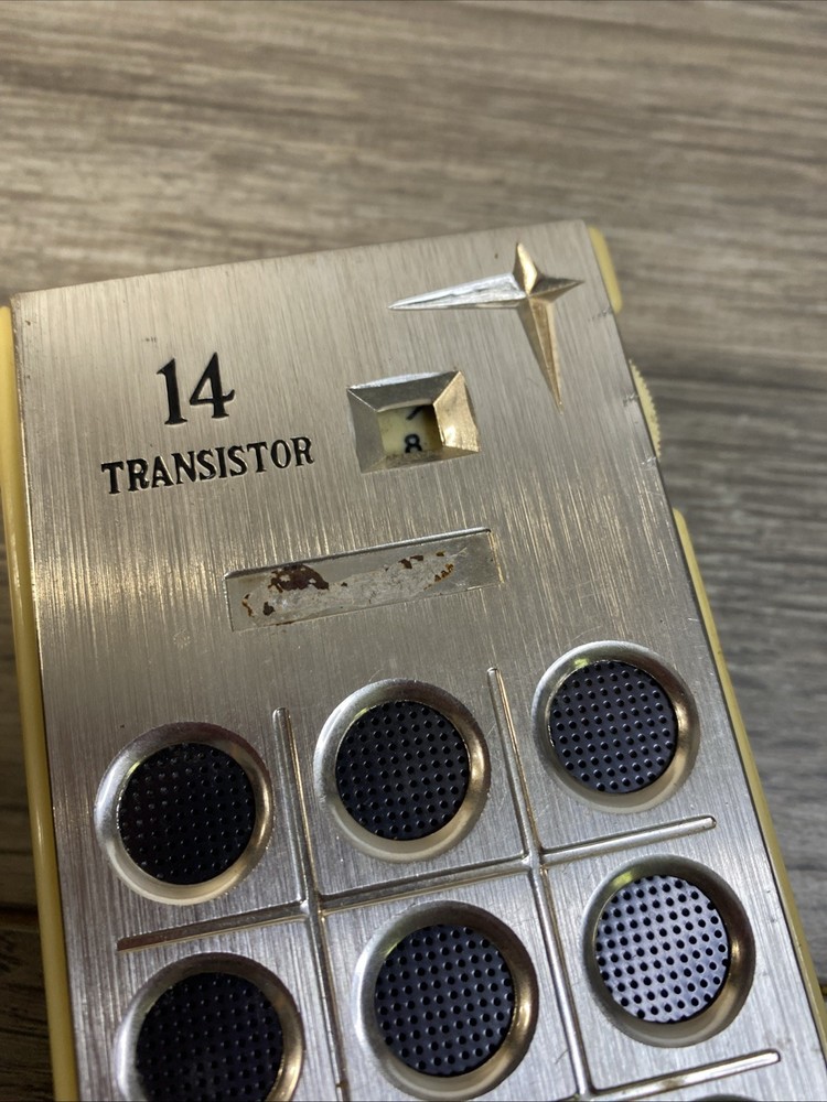 Emerson 14 Transistor Radio With Case Tested Working