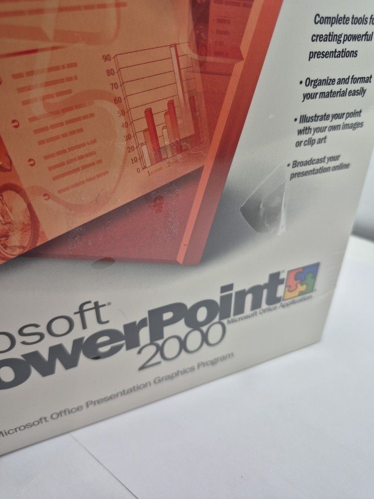 Microsoft PowerPoint 2000 Upgrade - Presentation Graphics Program New & Sealed