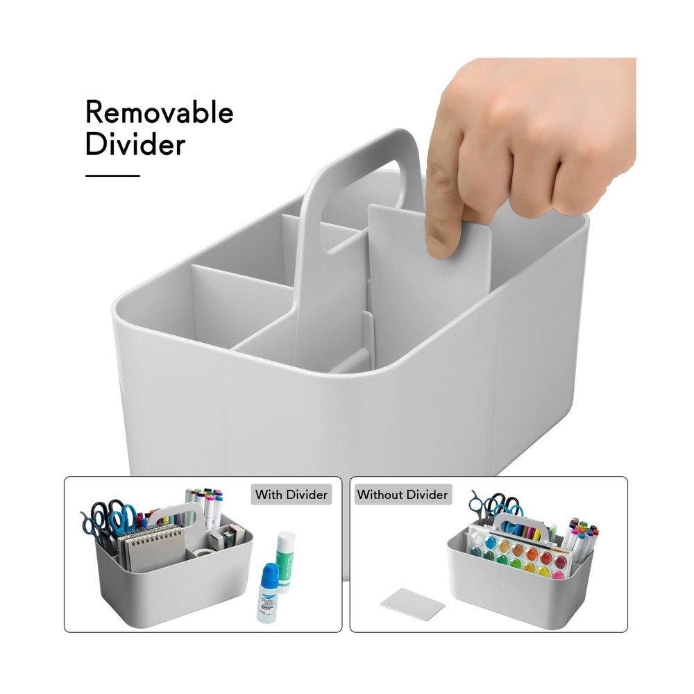 Tiawudi Multipurpose Caddy Organizer, Plastic Caddy with Handle, Stackable De...