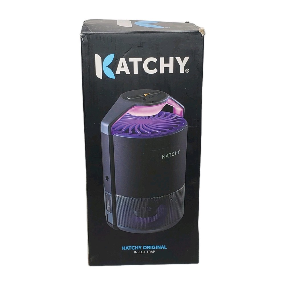 Katchy Automatic Indoor Insect Trap - Black UV Light Table Top Bug Catcher