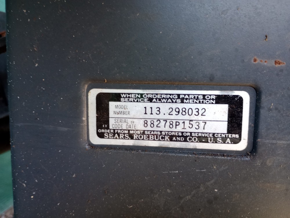 Craftsman 10" table saw Part