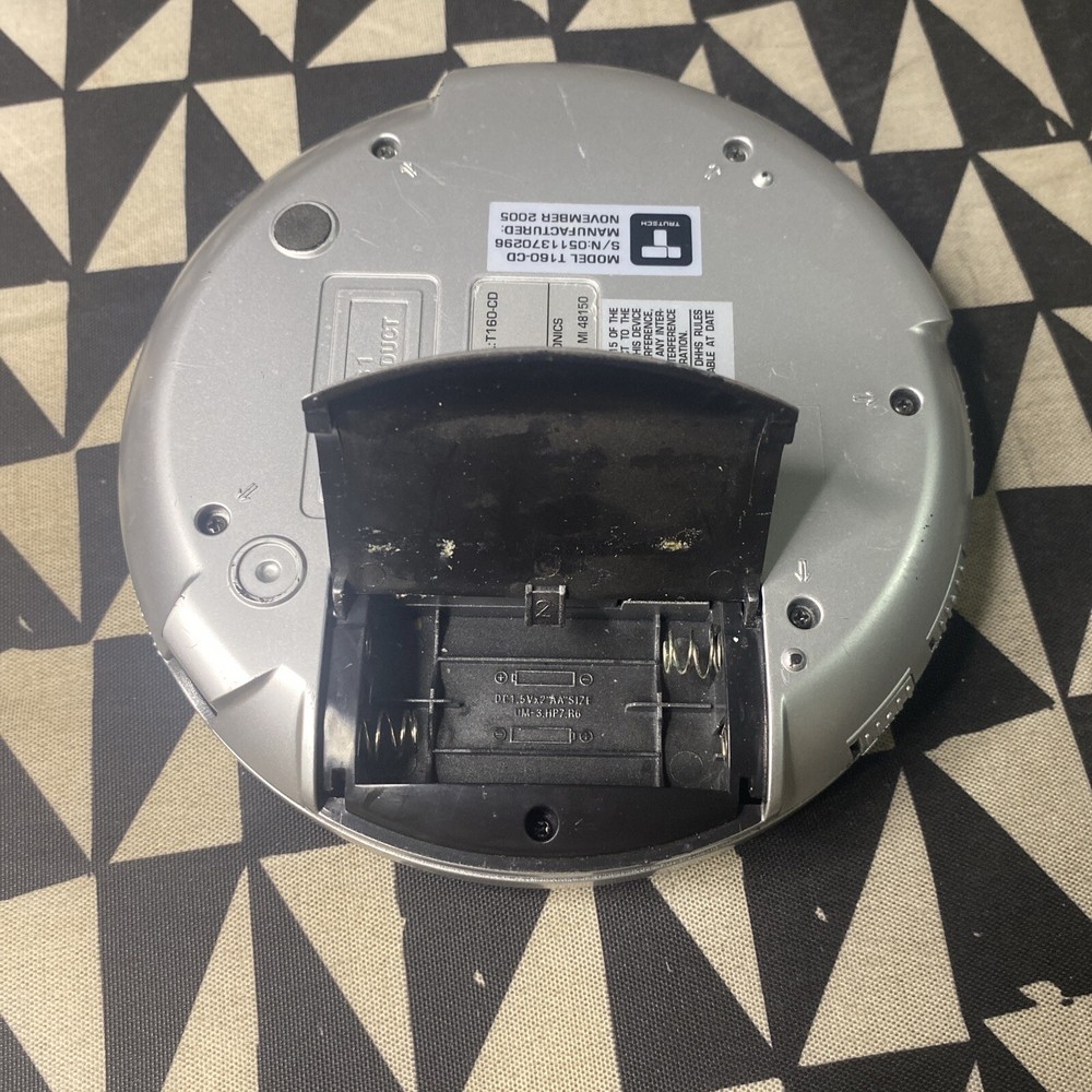 Portable CD Player Trutech Tru-Tech Model T160-CD Silver - Read Description