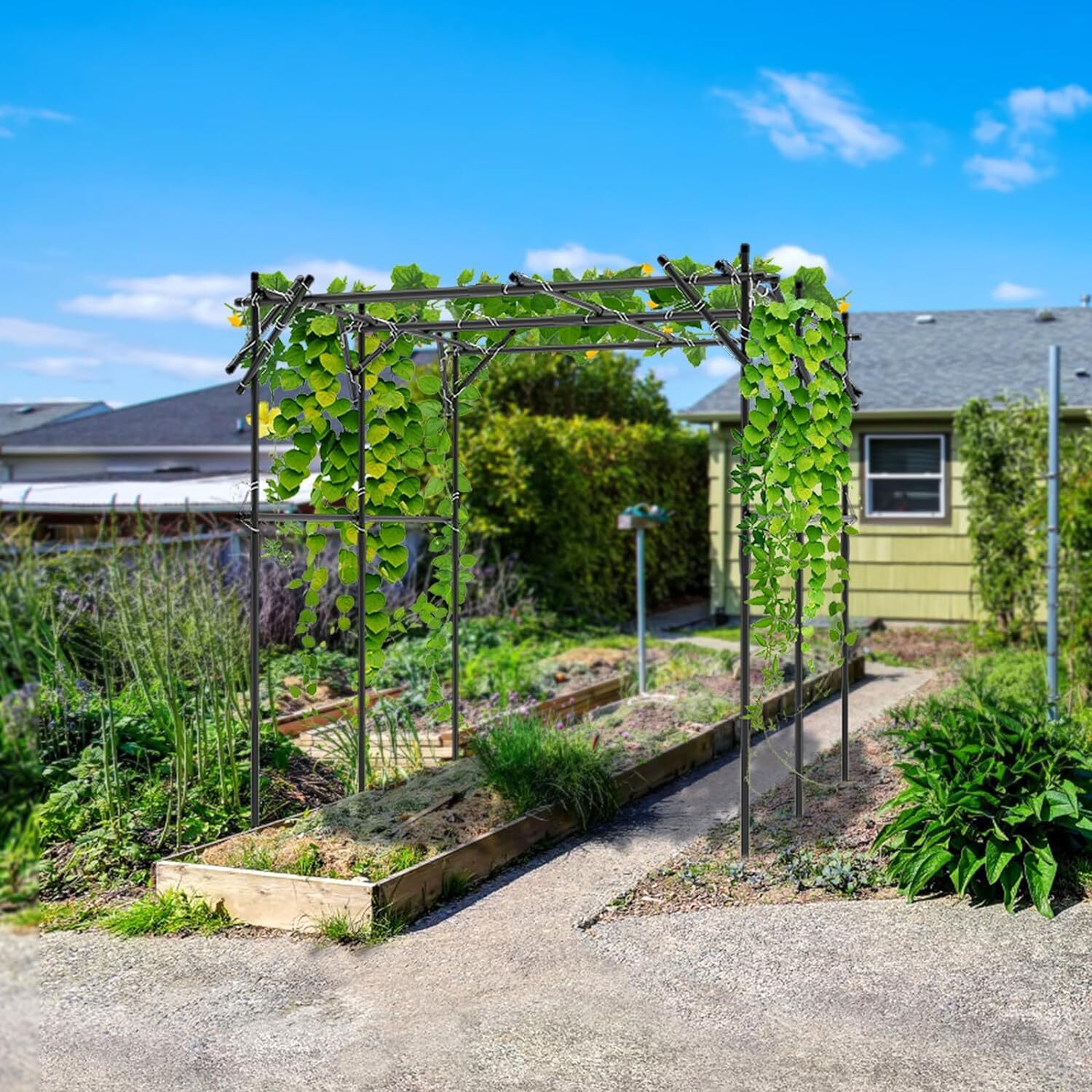 Barbella Garden Arch Trellis Metal Plant Support Trellis Archway for Climbing