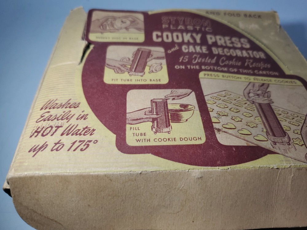 Vintage Styron Plastic Cooky Press and Cake Decorator