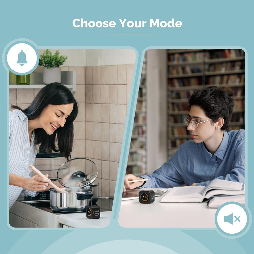 Pomodoro Timer – Visual Cube with 5/10/30/60 Min Presets, Countdown Ring & Co...