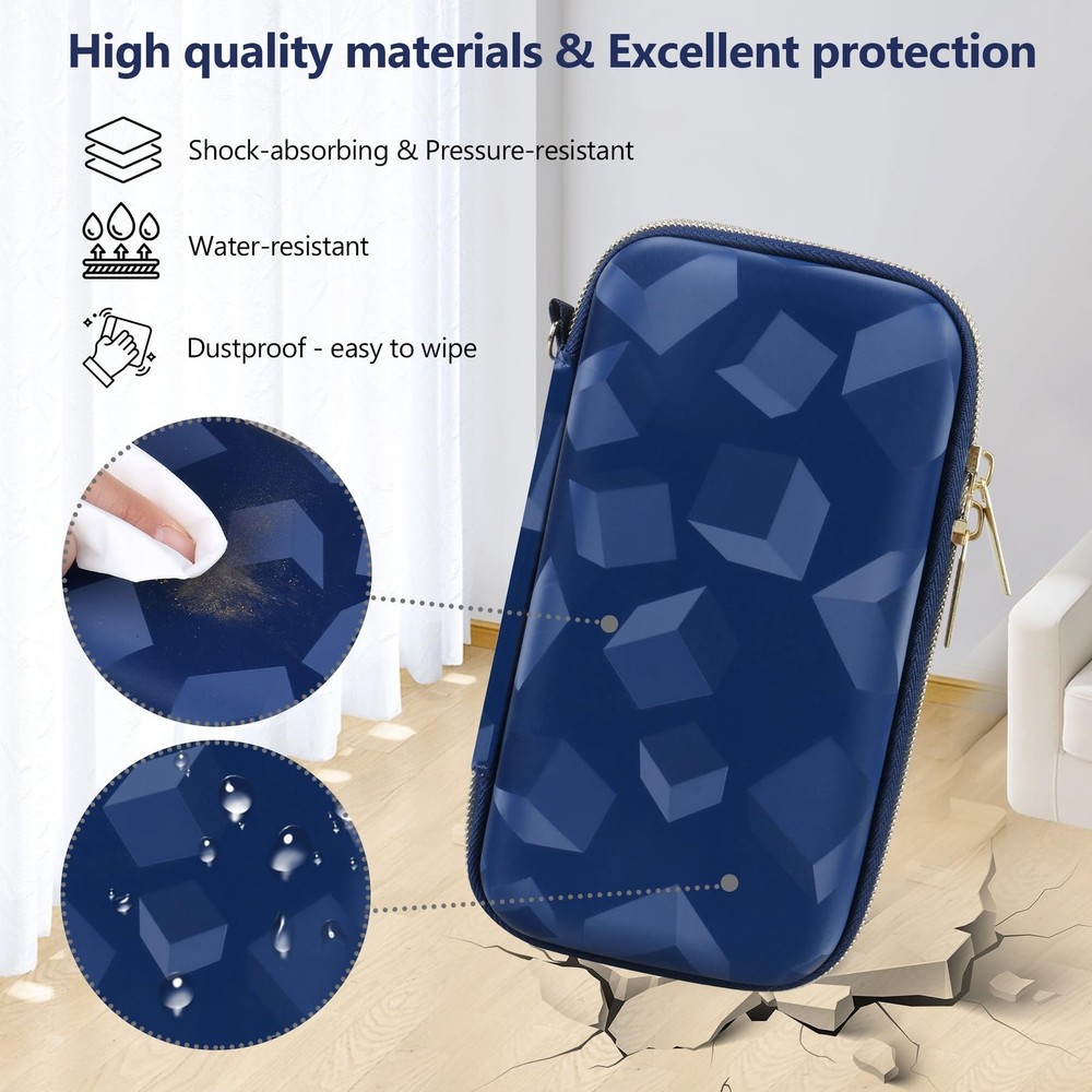 Supmay Carrying Case Compatible with WELLST·G Handheld Compact, Blue Cube