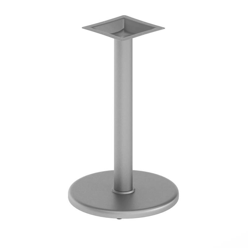 18'' Round Restaurant Table Base with 3'' Dia. Table Height Column in Silver