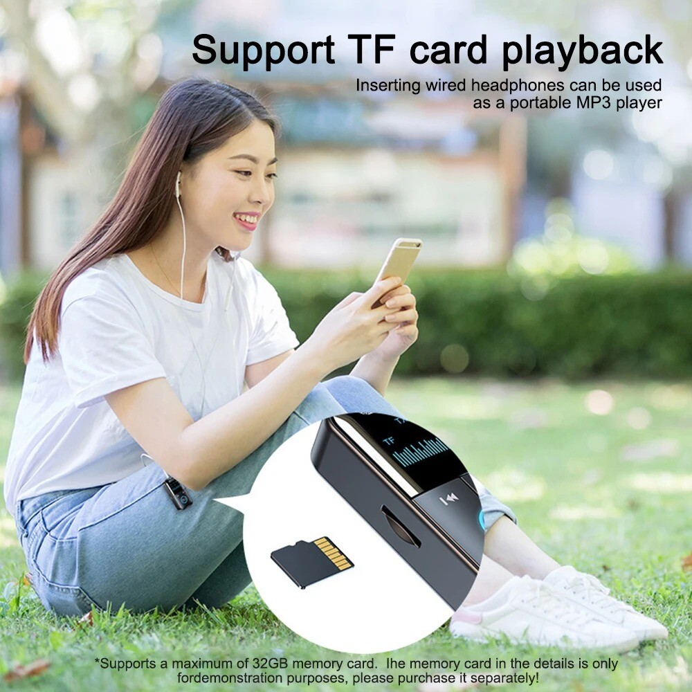 Bluetooth 5.4 Transmitter Receiver 2-in-1 Wireless Audio 3.5mm Jack Aux Adapter