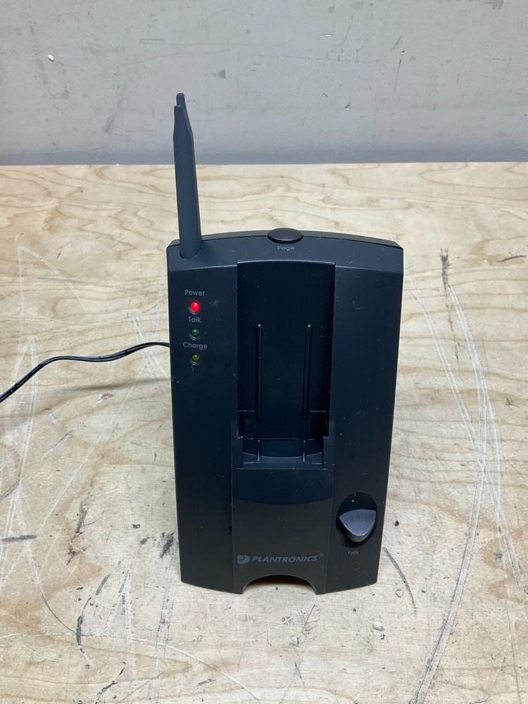 Plantronics CS10 Cordless Headset System Docking station and AC Adapter