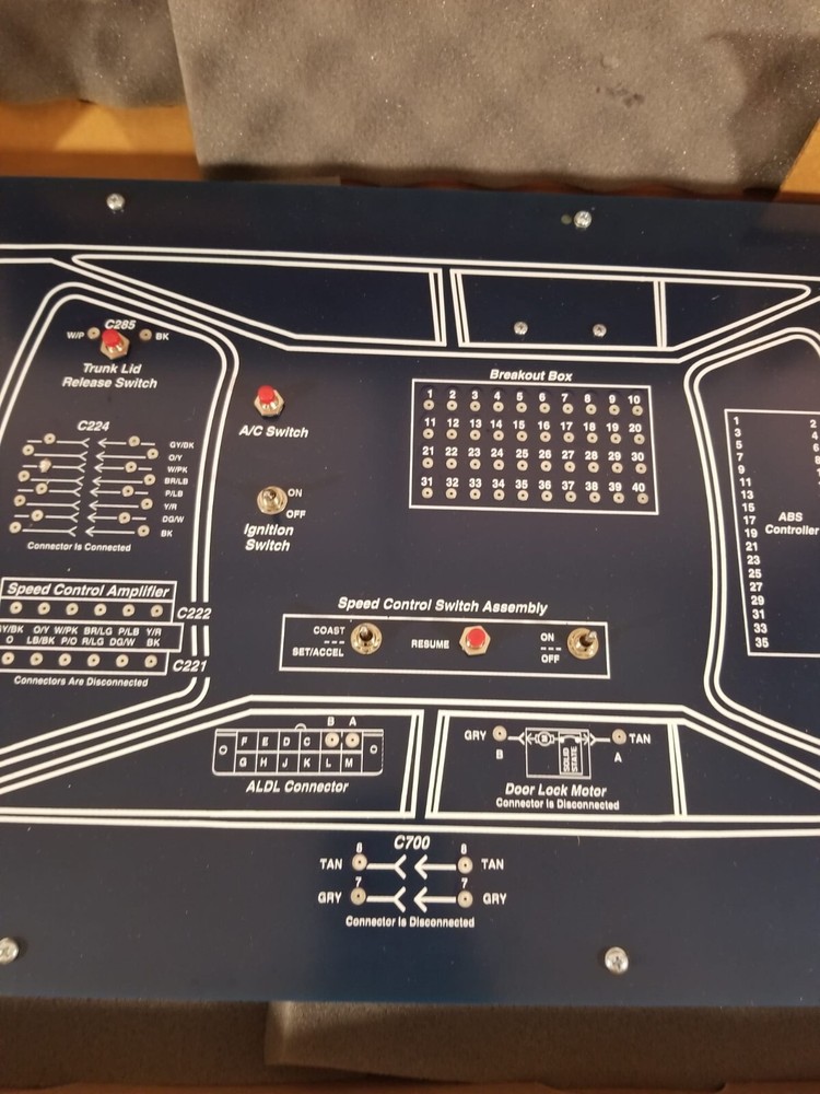 I-Car Automotive Electrical Training Panel Diagnostics Training Board REV. 9/94