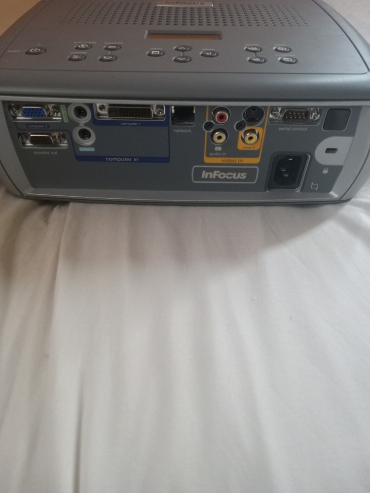 InFocus LP640 Desktop Projector Gray VGA DVI Network RCA Serial