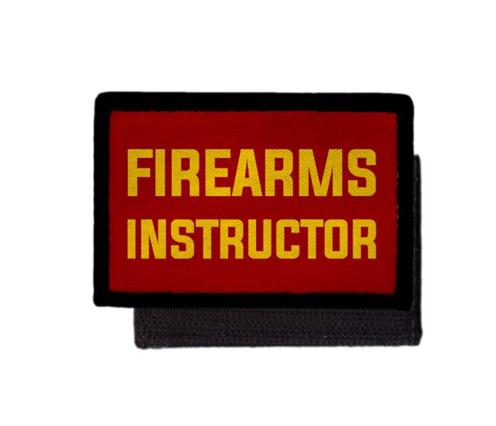 Firearms Instructor Red Guns Safety Patch Morale Army Hook [sub]