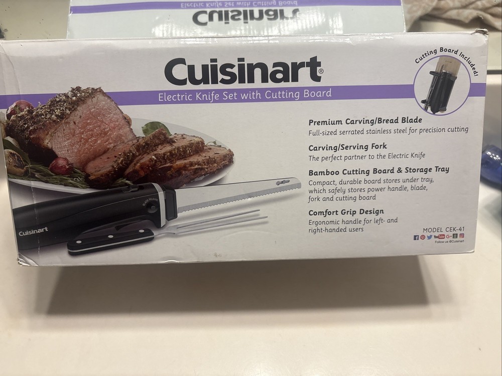 Cuisinart CEK-41 Electric Knife Set - Black/Silver