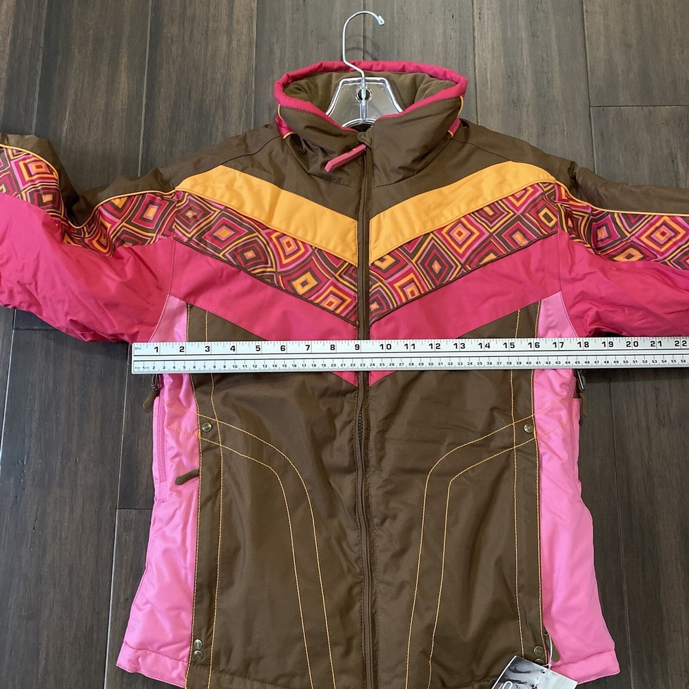 Obermeyer Junior Brown Pink Multicolored Ski Jacket Size 16