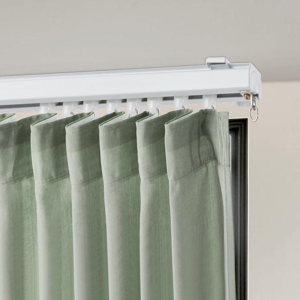Adjustable Ceiling Mounted Curtain Track Rail Straight Slide Window Balcon