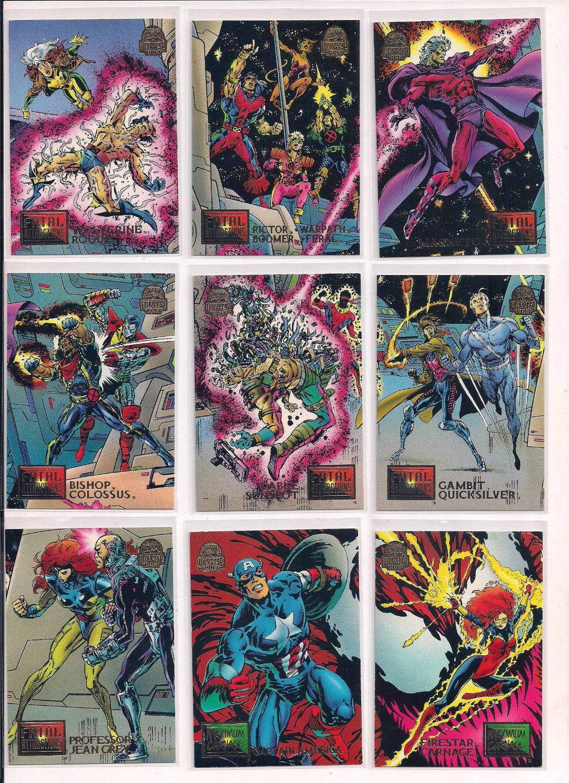 1994 Fleer Marvel Universe Trading Cards / U You Pick / Choose From List / bx4