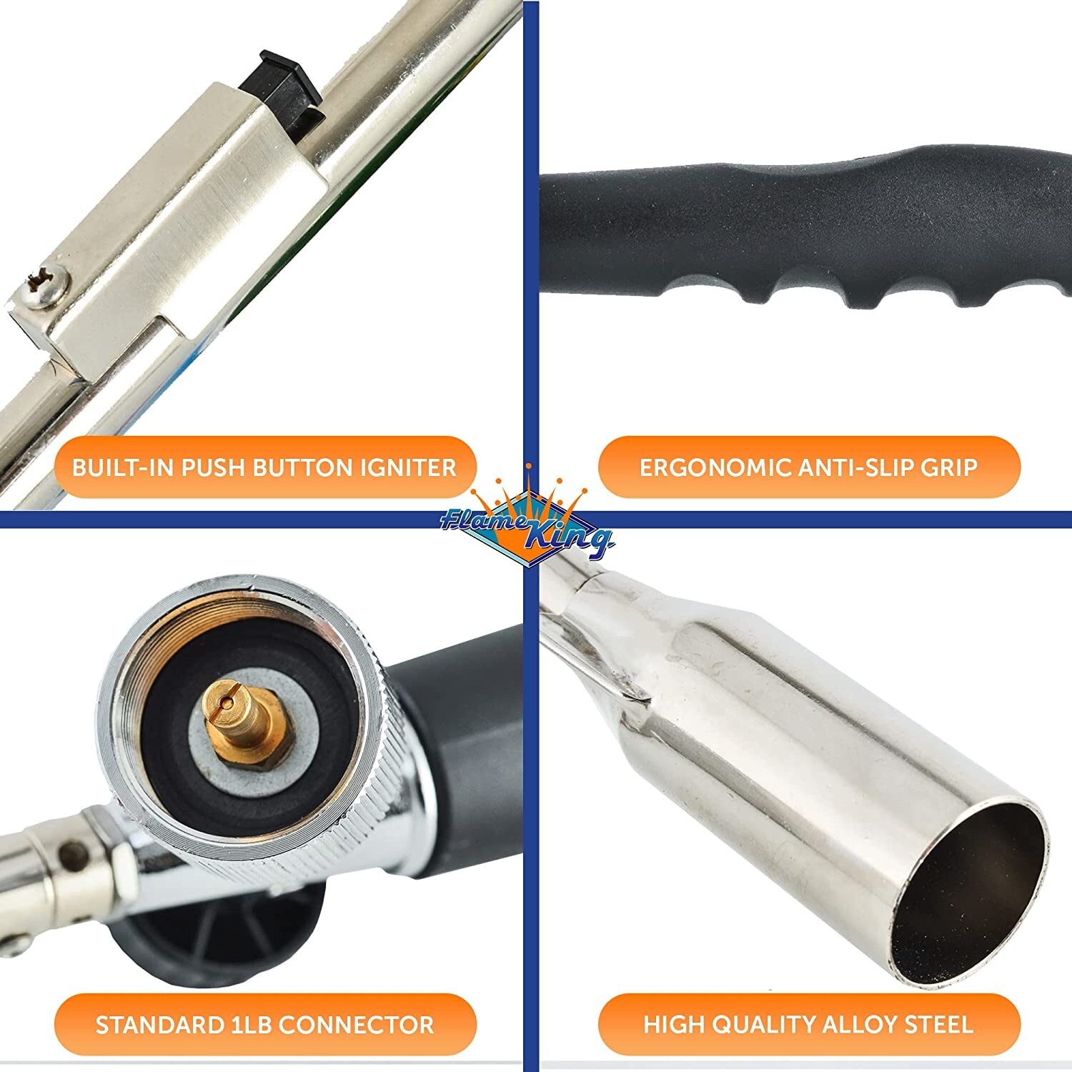 20,000 BTU Handheld Slanted Propane Charcoal Lighter Torch