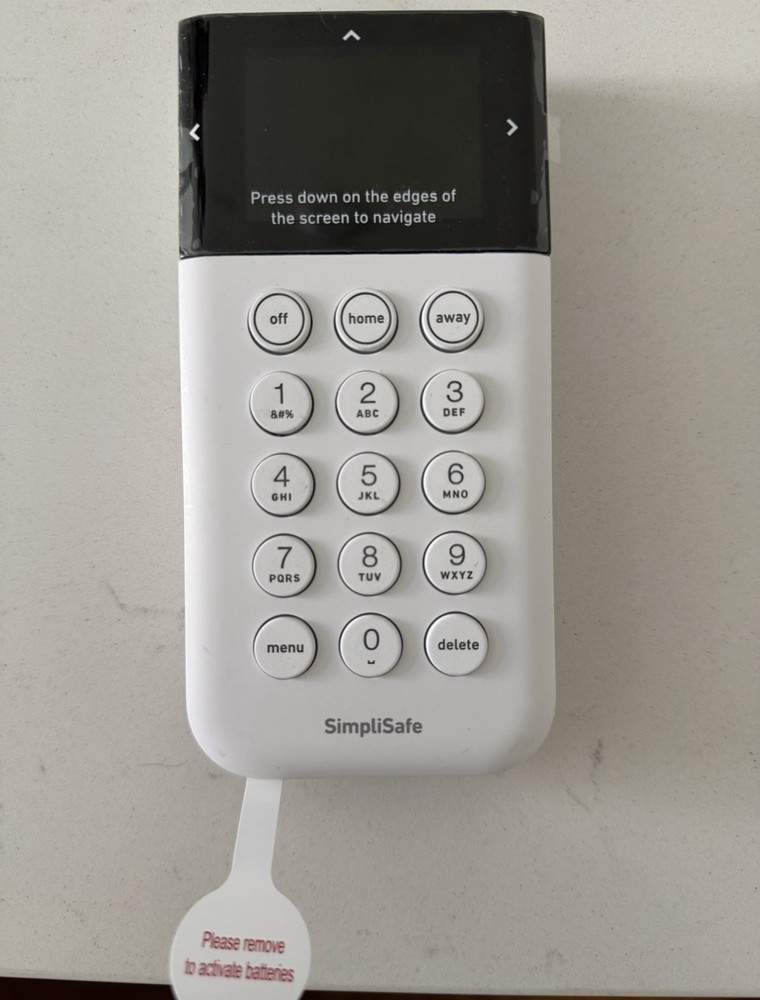 SimpliSafe Home Security Master Keypad