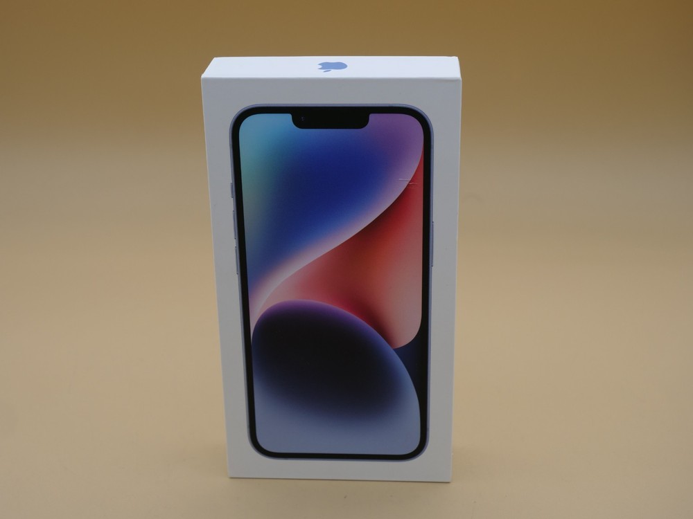 Empty Box ONLY Apple IPHONE 14 Blue 128gb