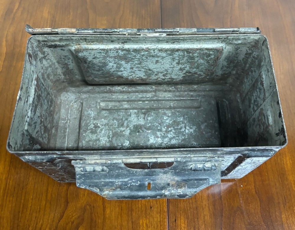 Vintage Metal Ammunition Ammo Box