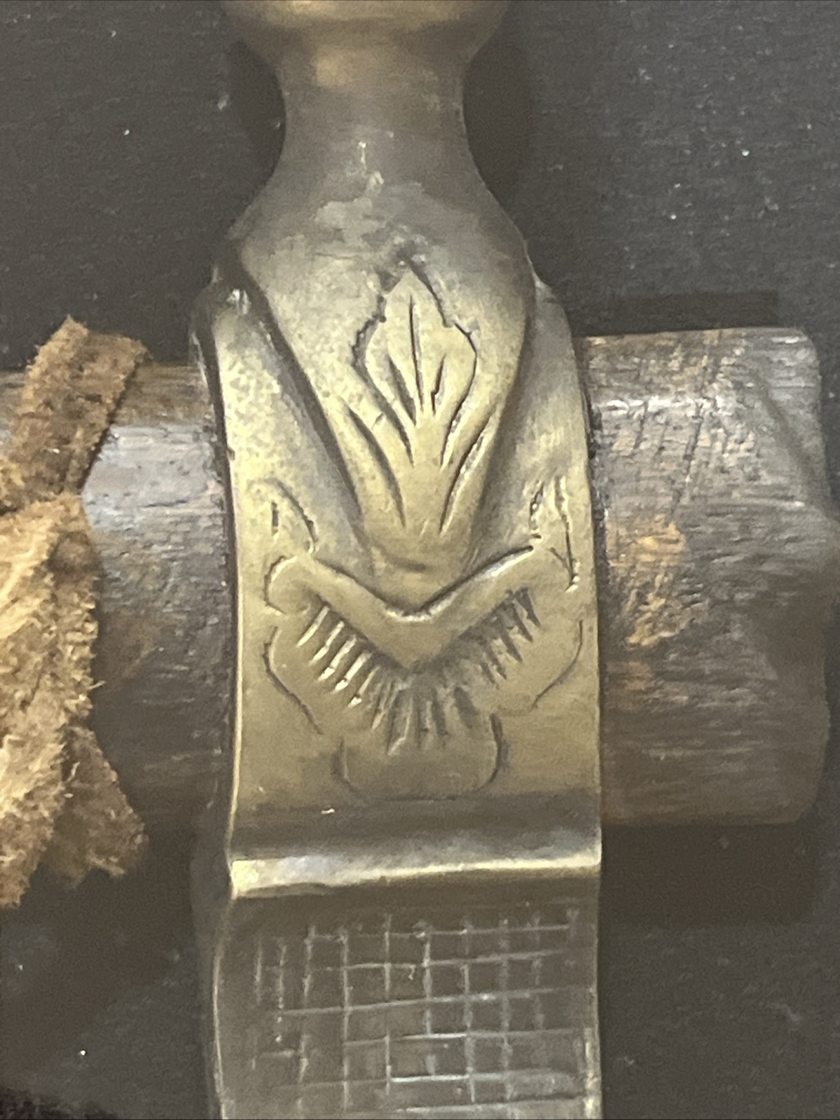 AUTH. NATIVE AMERICAN INDIAN Territory PIPE TOMAHAWK WITH Leather Tobacco Bag!