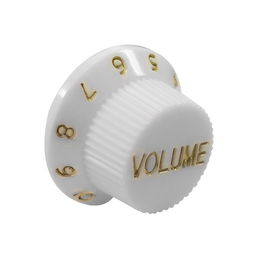 Sets of White 100 Volume & 100 Tone Knobs FD ST Style Guitar Knobs Plastic
