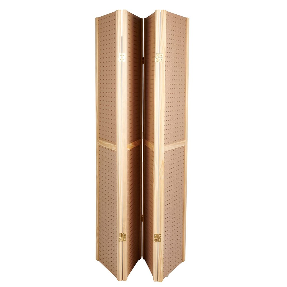 Folding Pegboard Display Craft Display 4 Panel 5' Folds Flat 60" H Peg Board