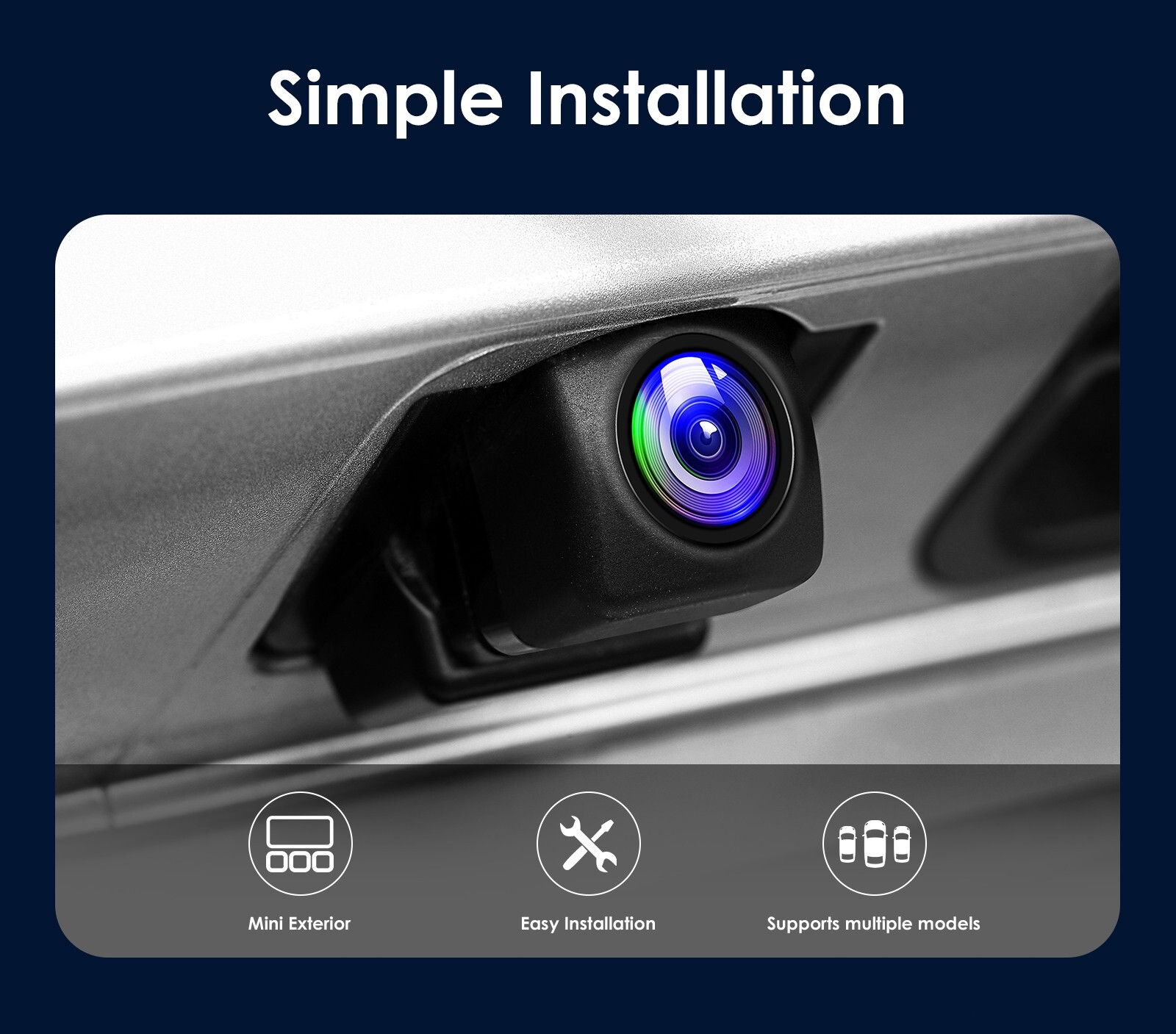 CCD HD 170° Night Vision Car Rear View Reverse Backup Parking Camera Waterproof