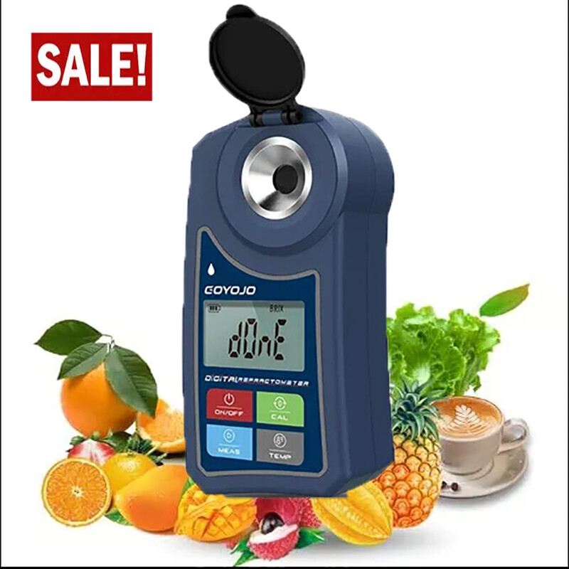 Digital Brix Refractometer Flagfront Brix Meter Sugar Fruits Refractometer 0-55%