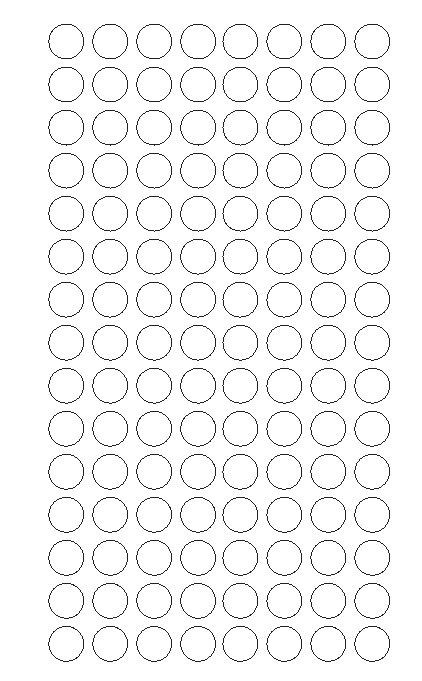 1/4" Clear Dots Round Vinyl Color Coded Inventory Label 1/4 Inch Dot Stickers