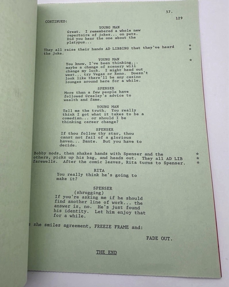 1986 Spenser For Hire Script Screenplay Revised Final Draft Bielak WB TV