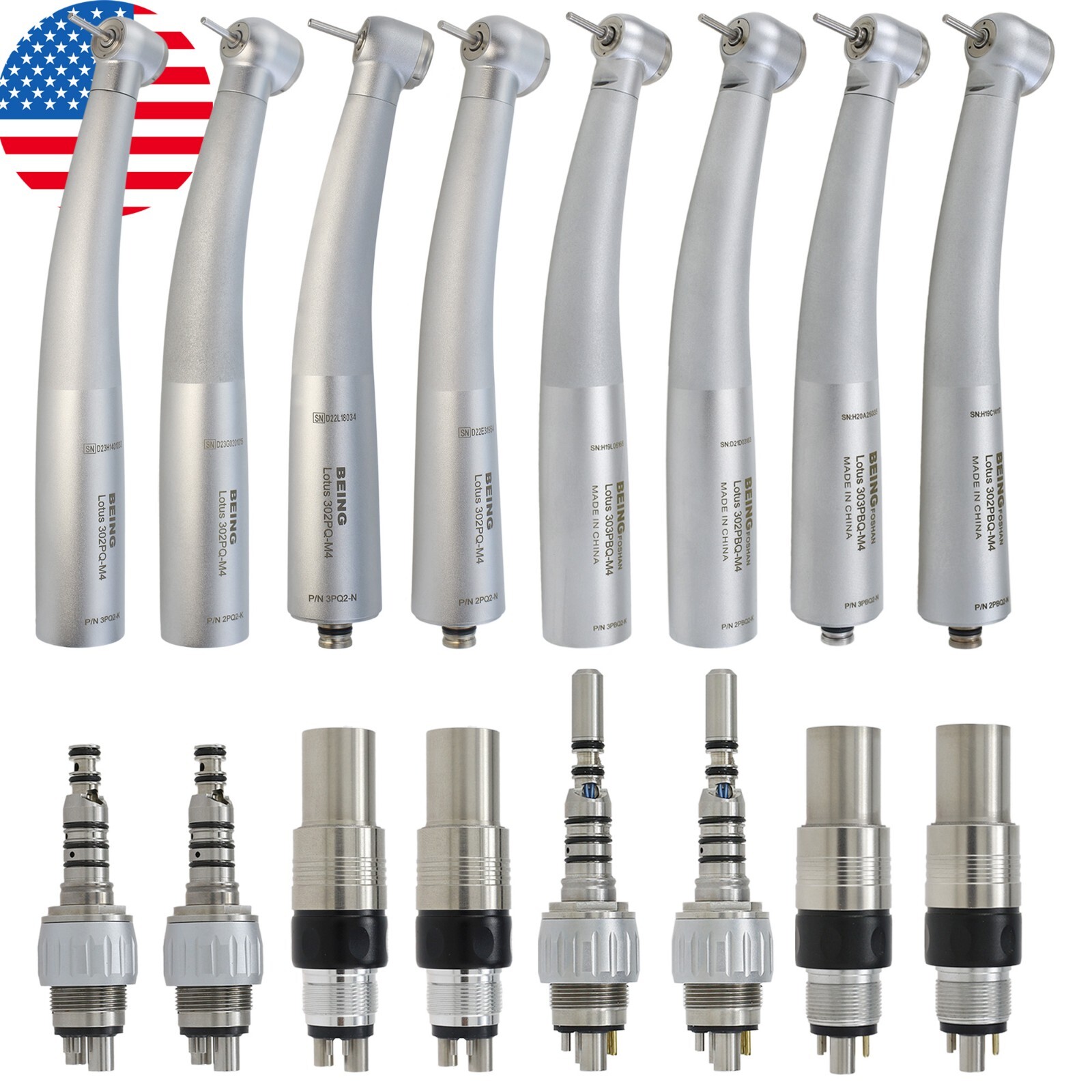 BEING Dental High Speed Handpiece Fiber Optic LED For KaVo MULTIflex NSK Coupler