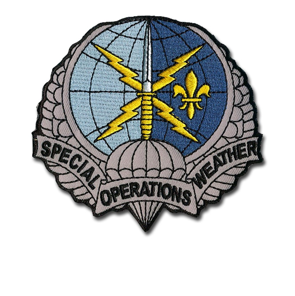 USAF Special Operations Weather Patch -  Hook & Loop Backing - 3" X 3.25" Recon