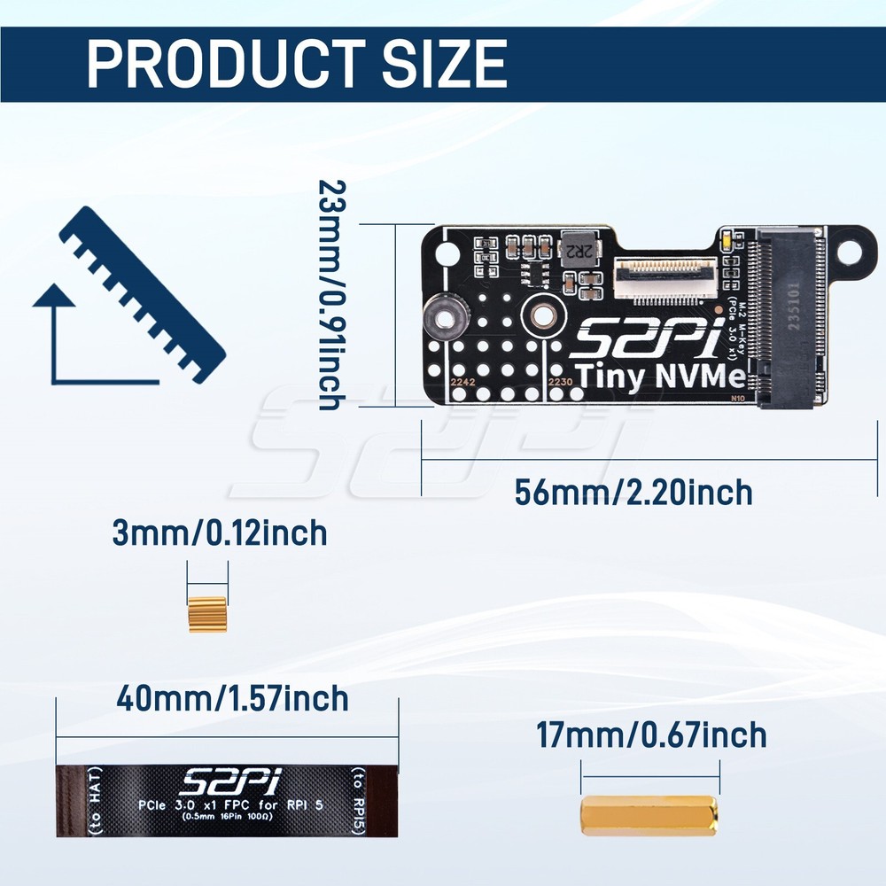 N10 Tiny NVMe SSD Adapter Board for Raspberry Pi 5