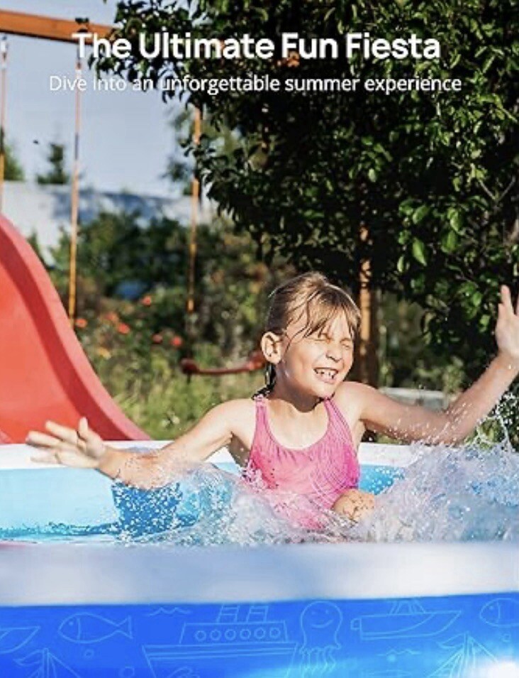 Inflatable Pool EVAJOY 118'' x 72'' x 20'' Above Ground Kiddie Pool Inflatable