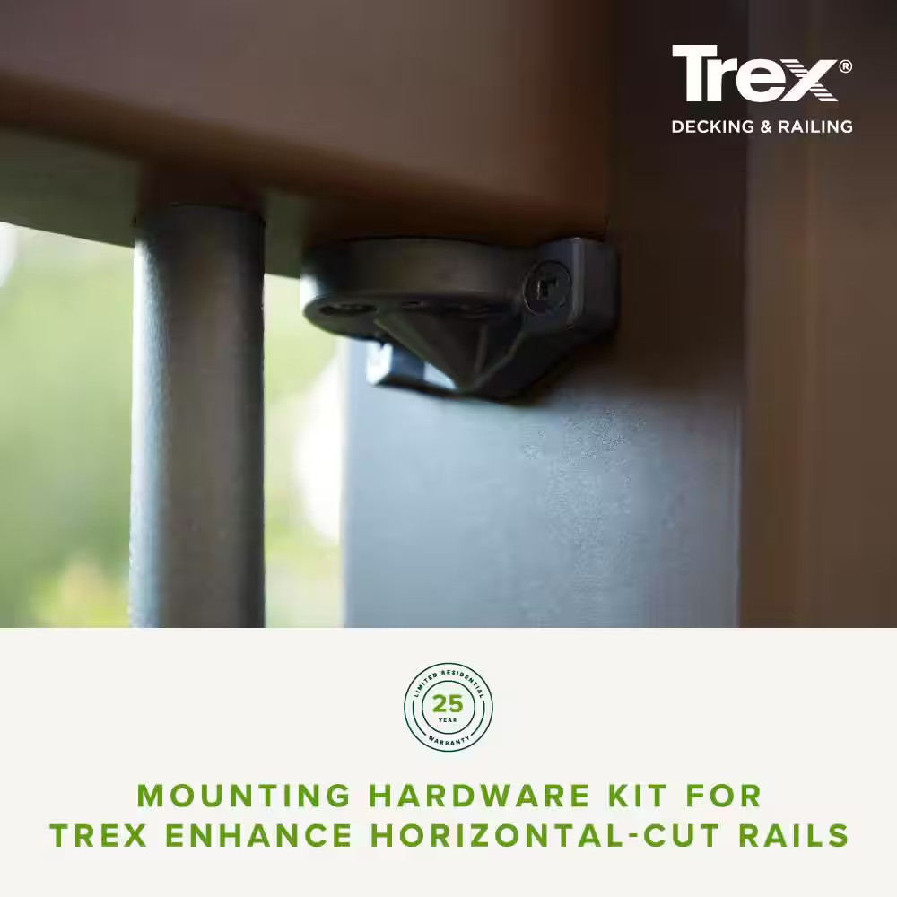 Trex Enhance Horizontal Railing Cut Kit Mounting Hardware Brackets Screws Rail