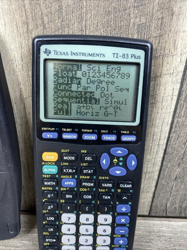 Texas Instruments TI-83 Plus Graphing Calculator Tested & Working with Cover