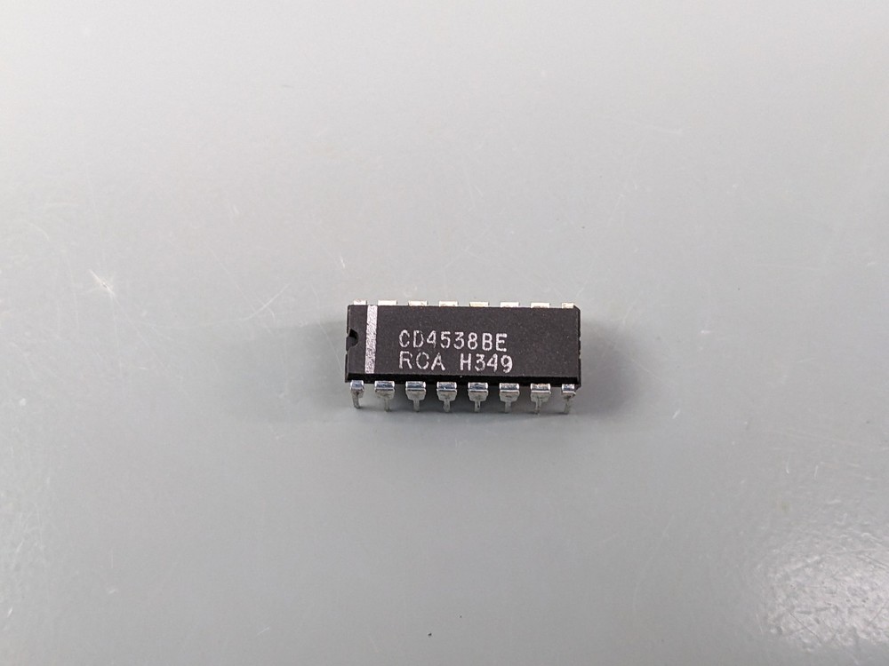 (4) CD4538 ICs Dual Retriggerable Precision Monostable Multivibrator, RCA, NOS