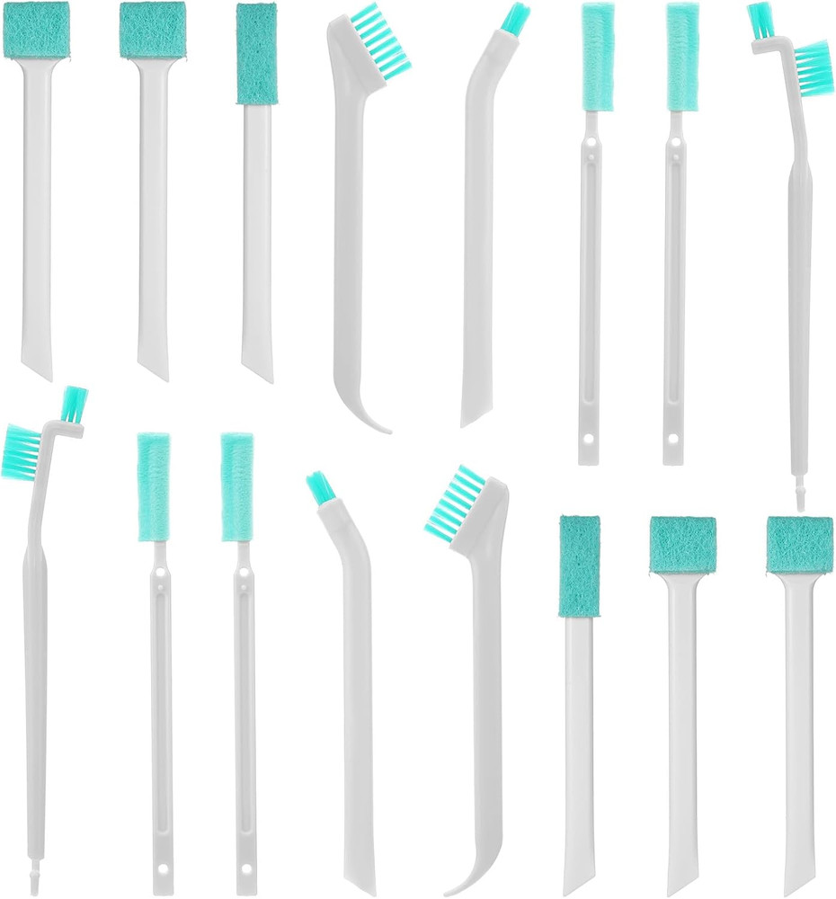 16 Pcs Small Cleaning Brushes Set Crevice Detail Scrub Tools for Tiny Spaces