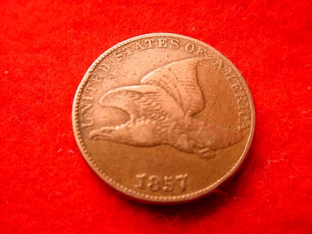 1857 FLYING EAGLE CENT GREAT COIN!! #73