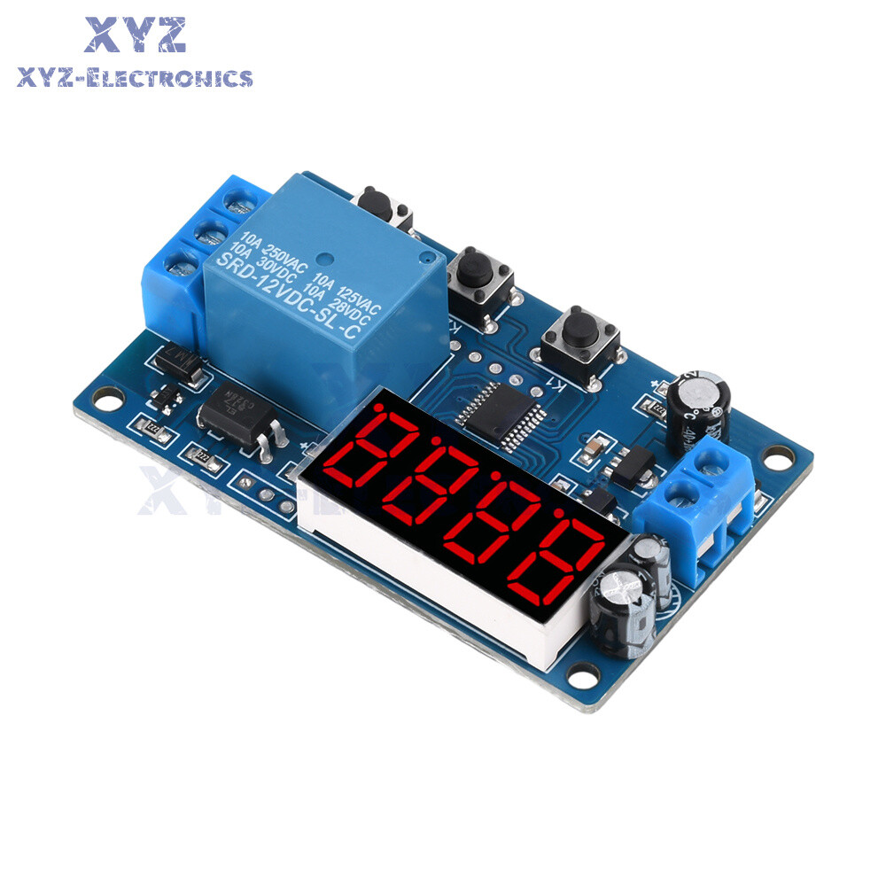 DC12V LED Display Digital Delay Timer Control Switch Relay Module/PLC Automation