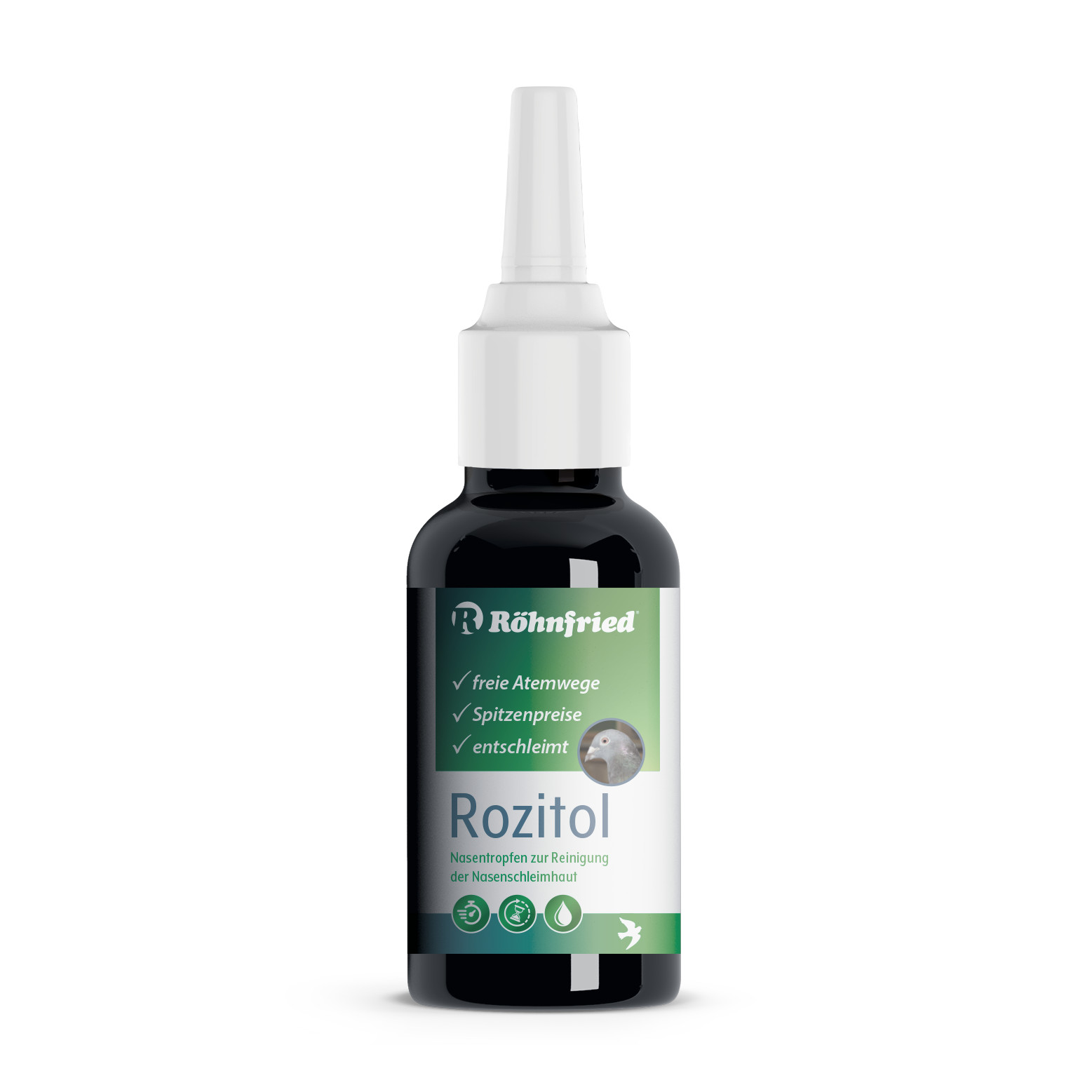 Rohnfried Rozitol 50ml Clear airways - Cleans and disinfects the noses of pigeon