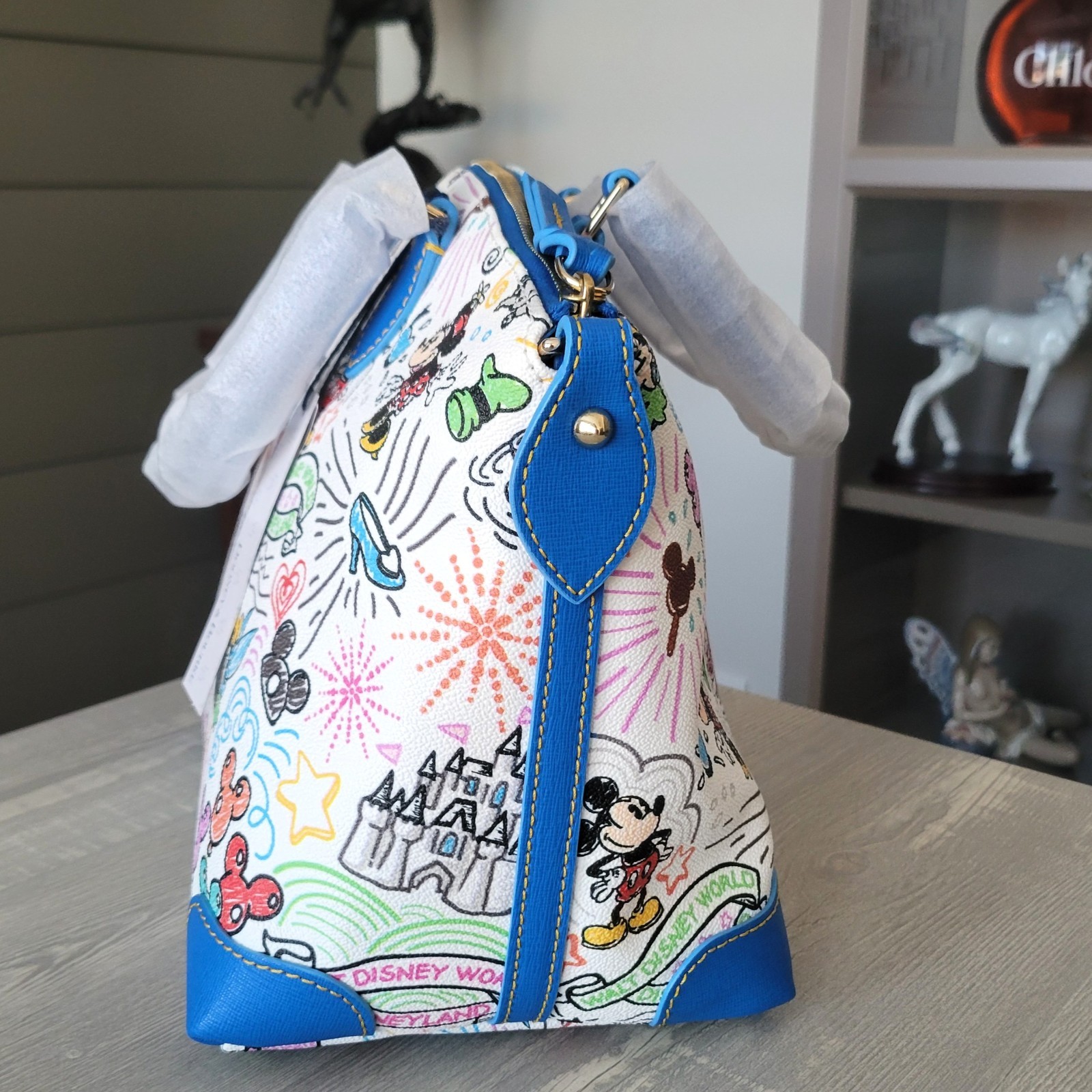 Disney Parks Dooney & Bourke 10th Anniversary Sketch Satchel Shoulder Bag NWT