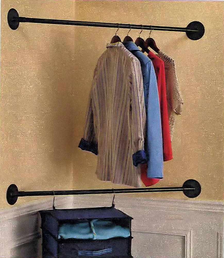 43" Iron Wardrobe Assistant Corner Hanging B
