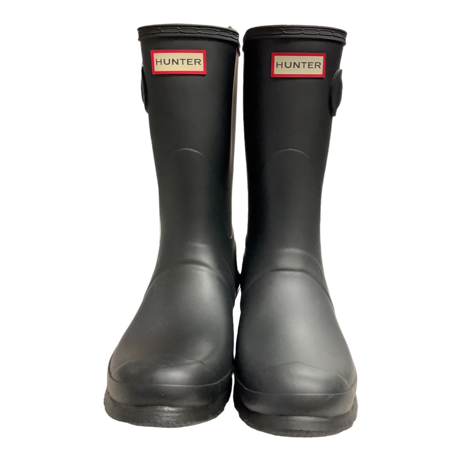 Hunter Women's Original Short Waterproof Rain Boots Black Matte Sz 8 WFS1000RMA