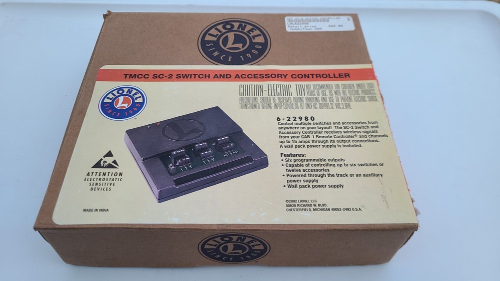 LIONEL TMCC SC-2 SWITCH CONTROLLER electrical connection switch activate 6-22980