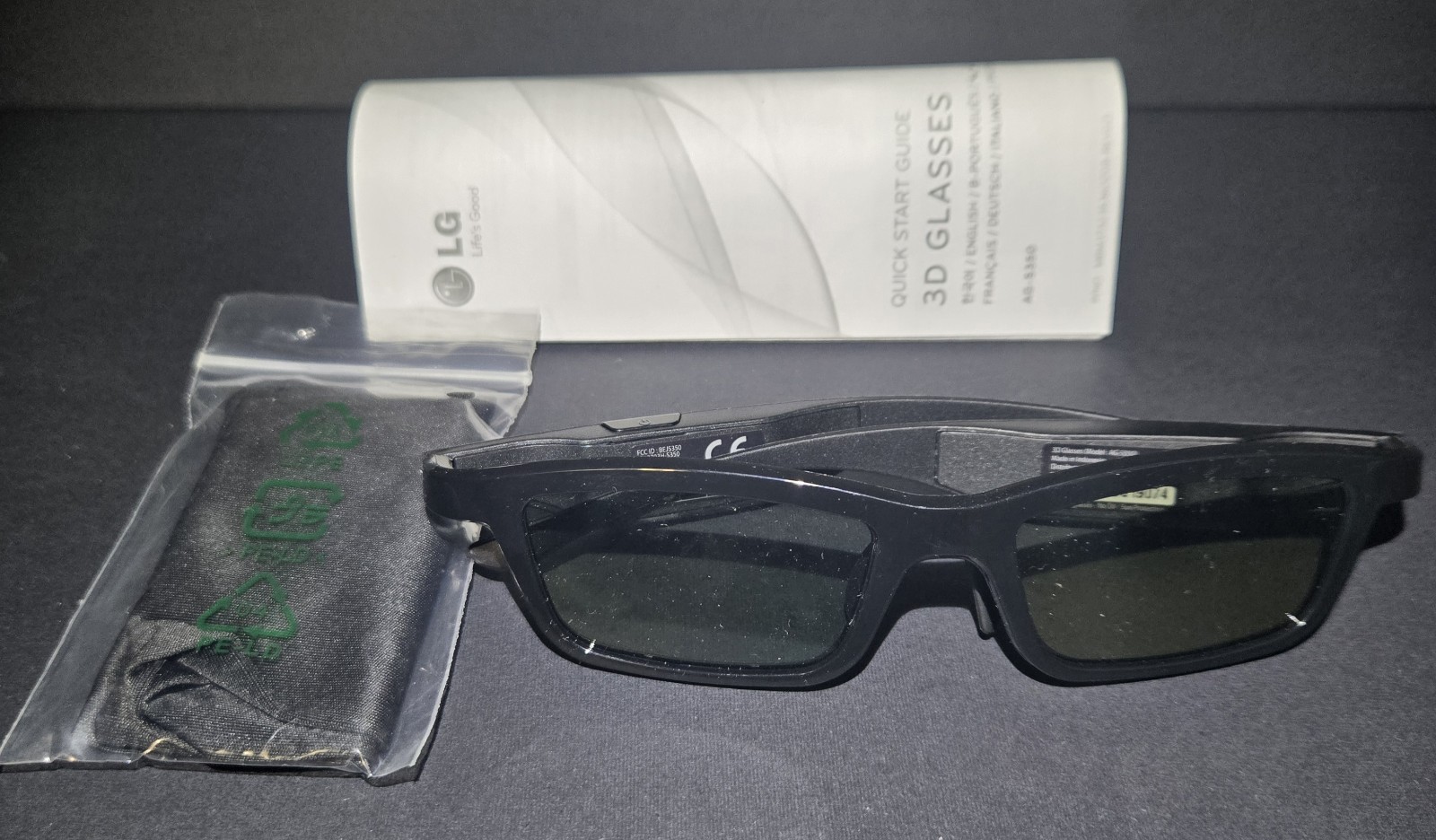 LG 3D Glasses AG S350 for LG Plasma 3D TV Glasses And Bag Only