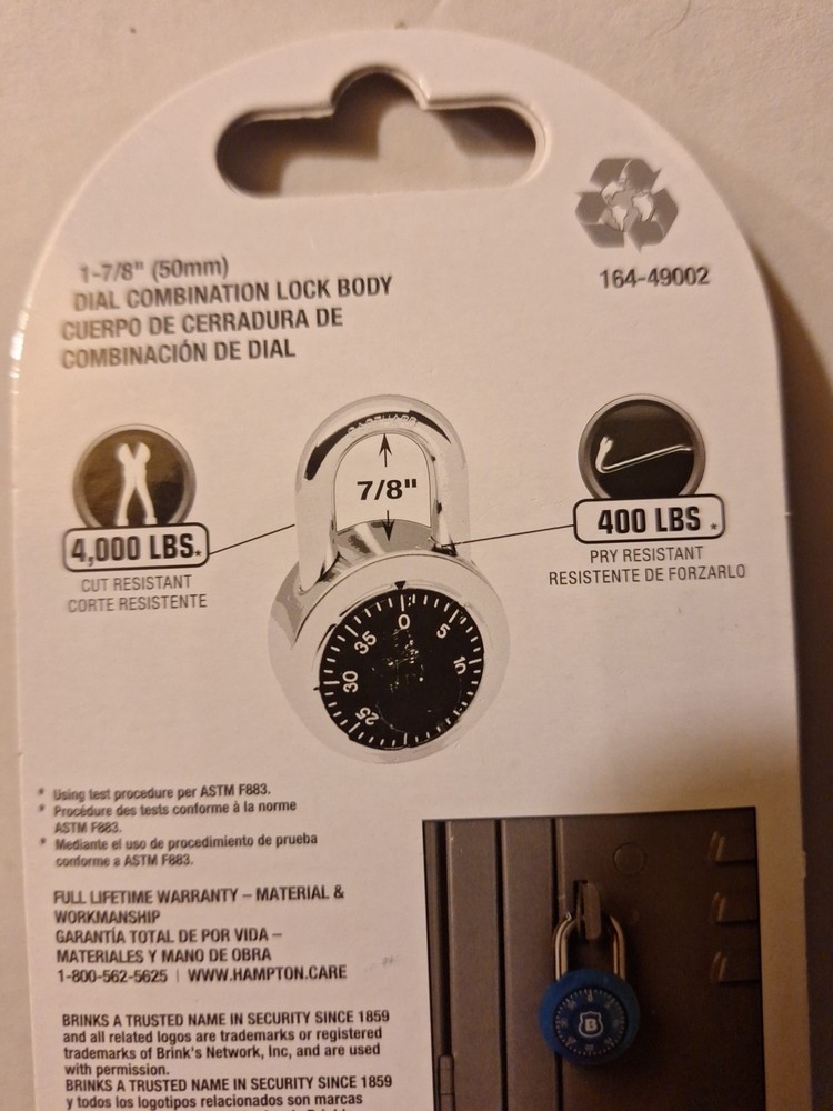 Brinks Standard Security Dial Combination Lock